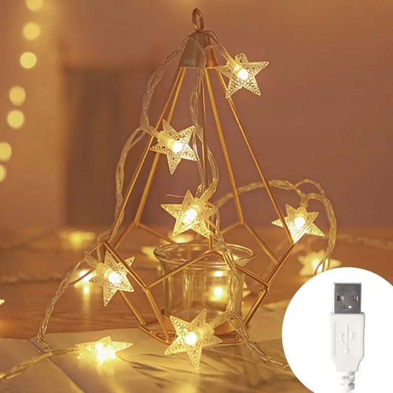 Star String Lights LED Ambient Lighting for Garden Patio Party Indoor Outdoor Decoration Mood Lamp Party Lighting | Sansoti