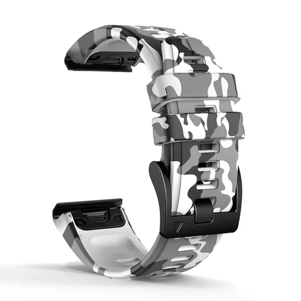 Silikonarmband für Uhren mit Camouflage-Muster, verstellbar, sportlich, 22 mm, 26 mm, wechselbar, Unisex | Sansoti