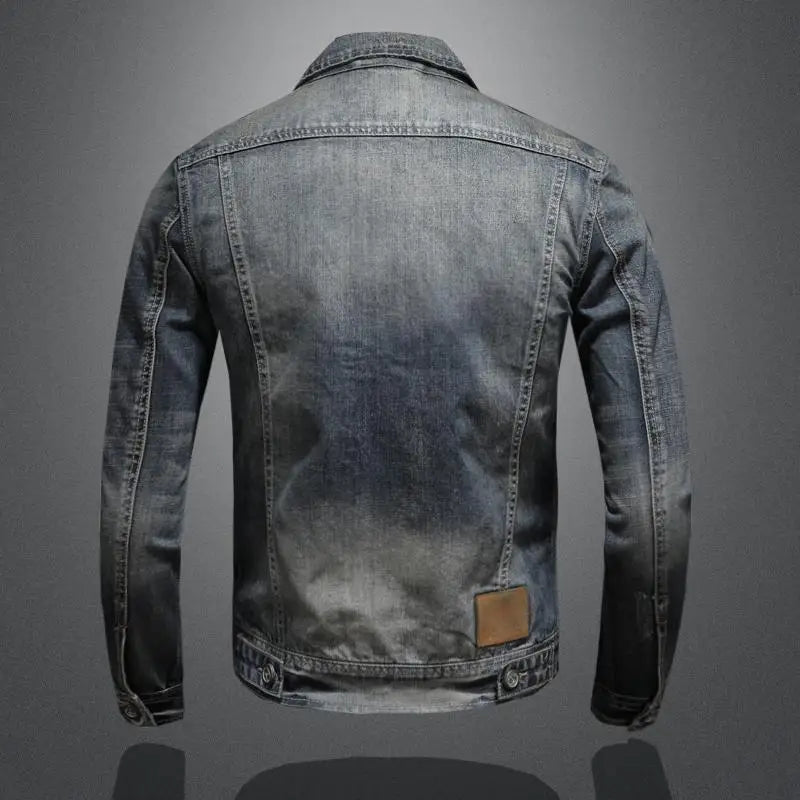 Veste en jean vintage en denim gris, rétro, pour femme et homme, veste en jean oversize, style urbain décontracté pour un usage quotidien | Sansoti