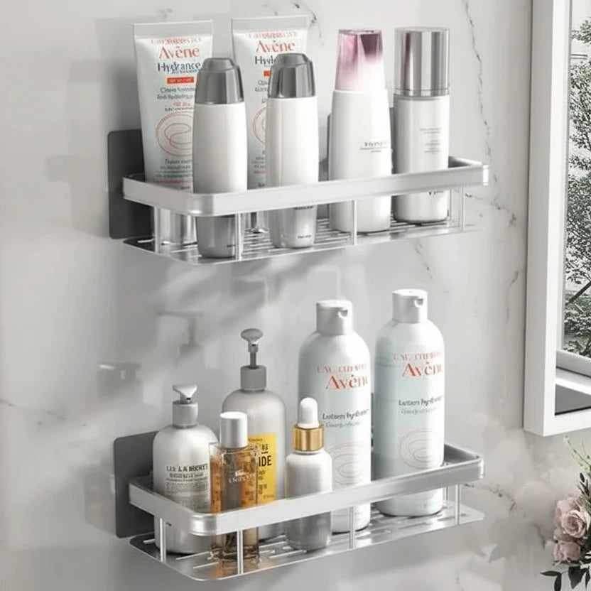 Badkamerplank Zelfklevend Boren ABS RVS Hoekplank Douche Scandinavisch Modern | Sansoti