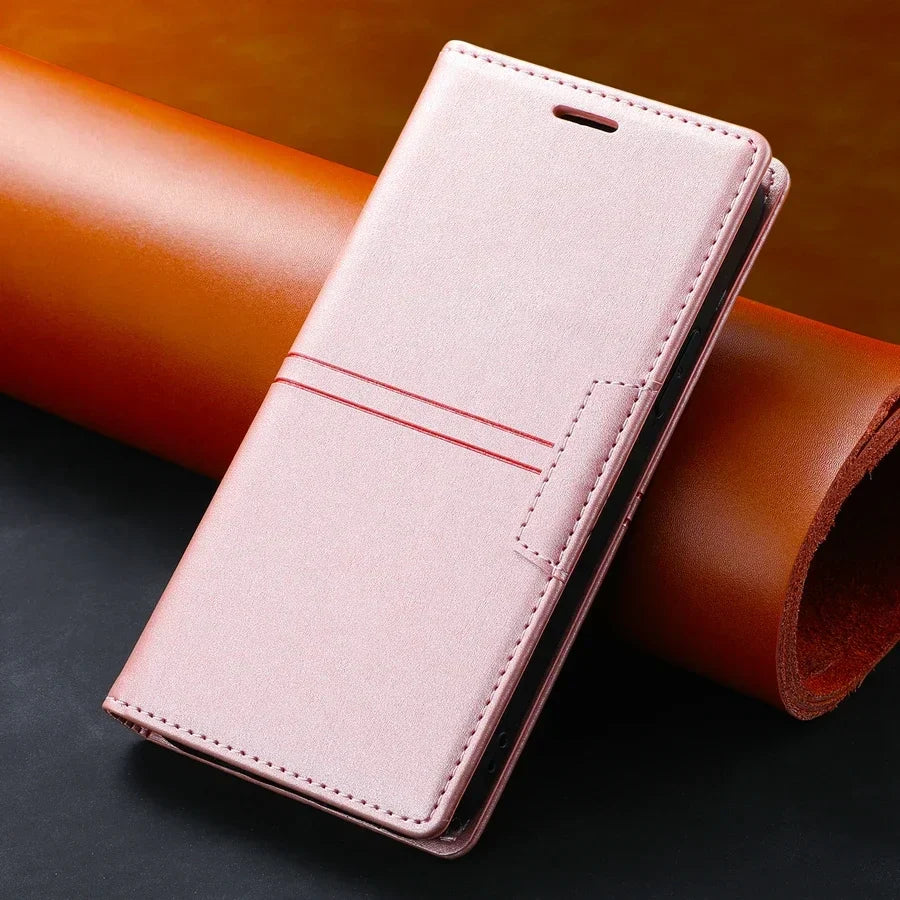 Leren Wallet-Hoesje voor Google Pixel met Magnetische Sluiting en Kaarthouder | Sansoti