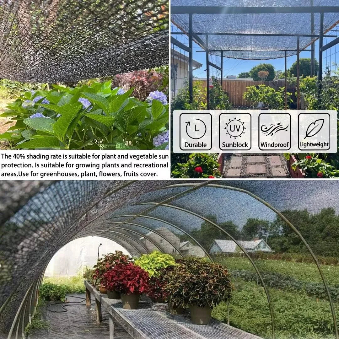 Schaduwdoek Zonwerend Gaas Zwart met Getapete Randen en Ringetjes voor Pergola Kas Tuin Patio Overkapping Terrasoverkapping Zonnescherm Tuinscherm Tuindoek Parasoldoek | Sansoti