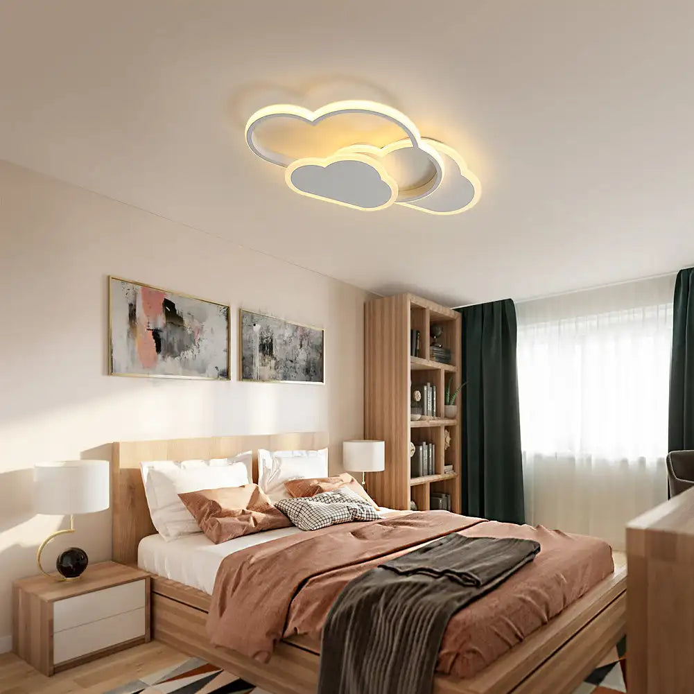 LED Kinderlampe Wolke Deckenleuchte 32W Dimmbar Acryl Fernbedienung Schlafzimmer Kinderzimmer Babyzimmer Weiß Modern 3000-6500K | Restfield