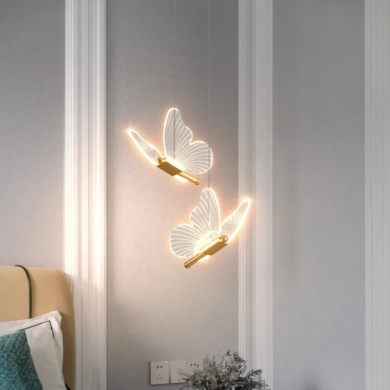 Vlinder Hanglamp LED Acryl Instelbaar Scandinavisch Design Eetkamer Woonkamer Slaapkamer Foyer Kinderkamer | Sansoti