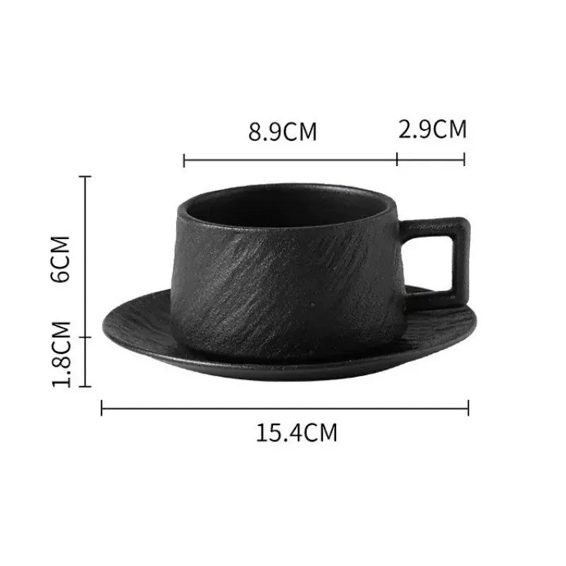 Keramische Koffiemok met Schotel – Scandinavisch Servies voor Koffie en Thee | Sansoti