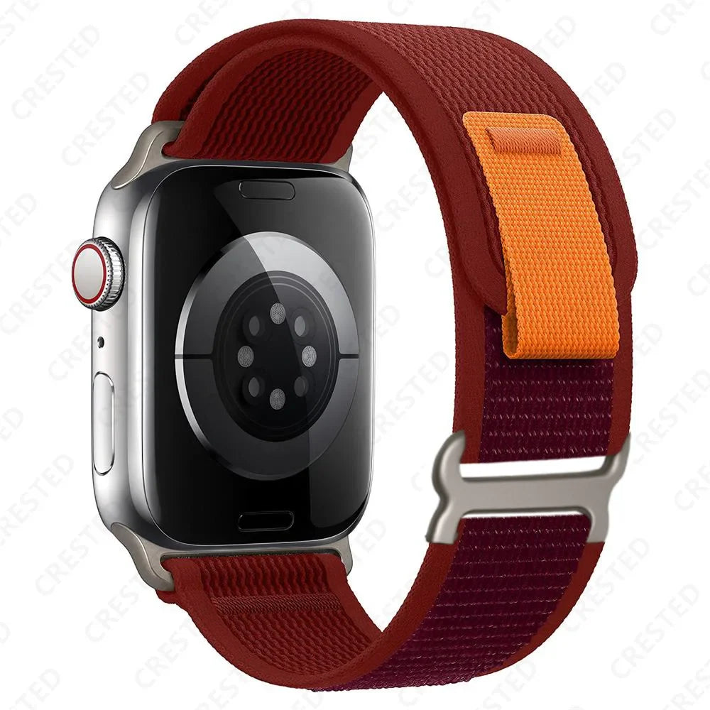 Bracelet de smartwatch en nylon Trail Loop, bracelet sport réglable avec boucle durable, bracelet multicolore pour poignet, actif | Sansoti
