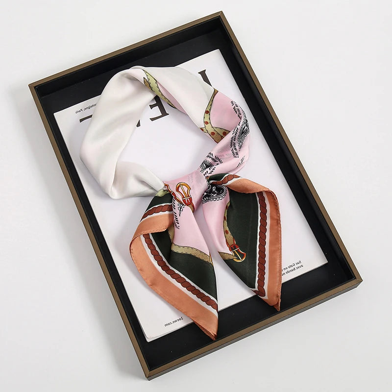 Square Satin Scarf 70x70cm Women's Headband Headscarf Neck Scarf Multifunctional Elegant Stylish Accessory | Sansoti