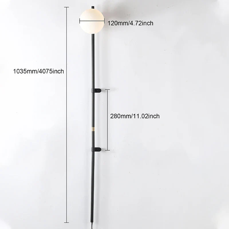 Scandinavische Wandlamp Wandsconce met Plug-in Aansluiting | Sansoti