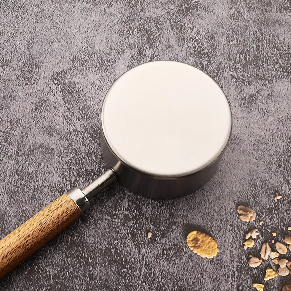 Rustiek Edelstalen Maatlepelset 8-Delig met Houten Handgrepen voor Keuken en Bakken | Sansoti