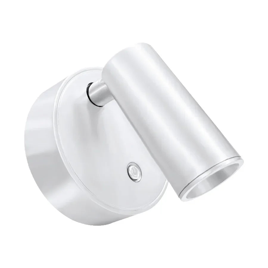 Wireless Rechargeable LED Wall Spot, Dimmable, 360° Rotatable, Magnetic, Touch Control, Reading Light, Black White | Sansoti