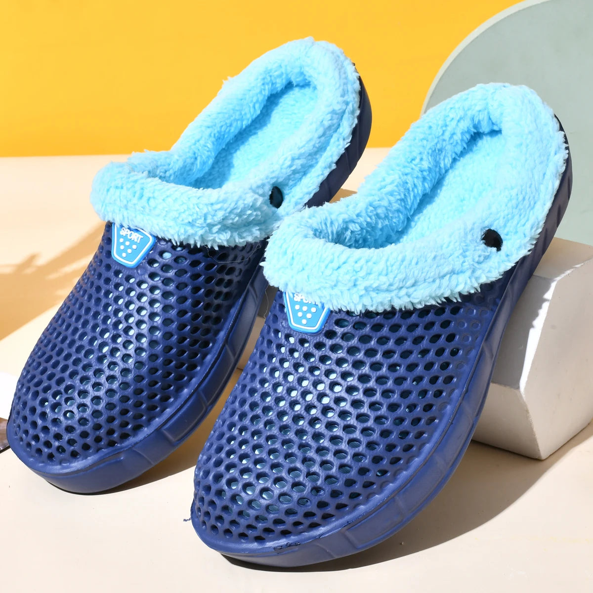 Gevoerde Muiltjes Eva Binnenhuis Warmte Winterpantoffels Dames Heren Unisex Comfortslippers Antislip | Sansoti