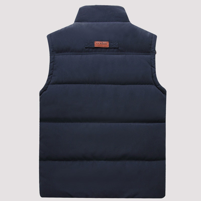 Gesteppte Herren-Weste, ärmellos, wasserabweisend, winterliche Outdoor-Casual-Jacke, atmungsaktiv, warm und komfortabel | Sansoti