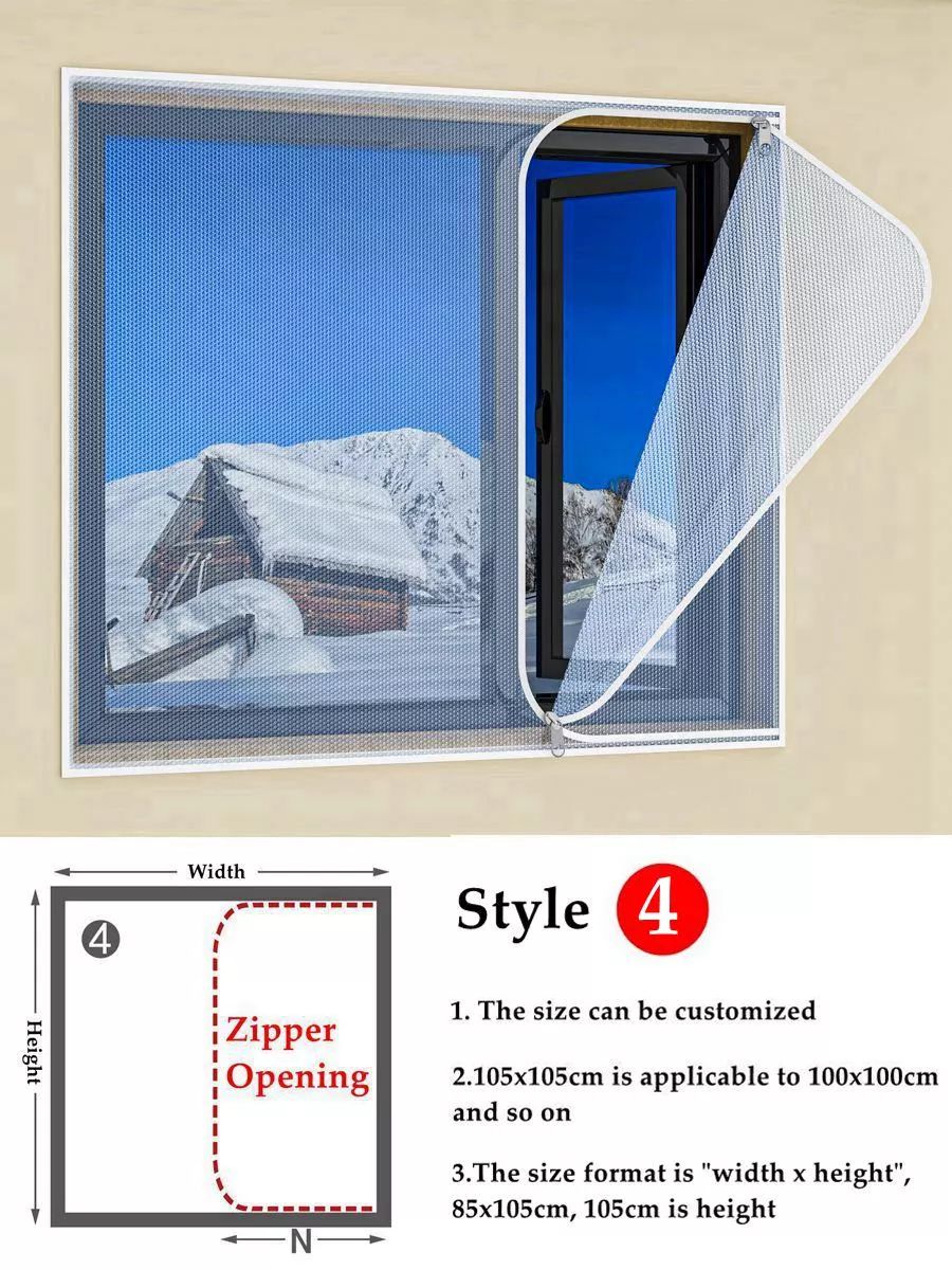 Doppelschichtige Fensterfolie mit selbstklebendem Reißverschluss für optimale Wärmeisolierung, transparent, energiesparend | Sansoti