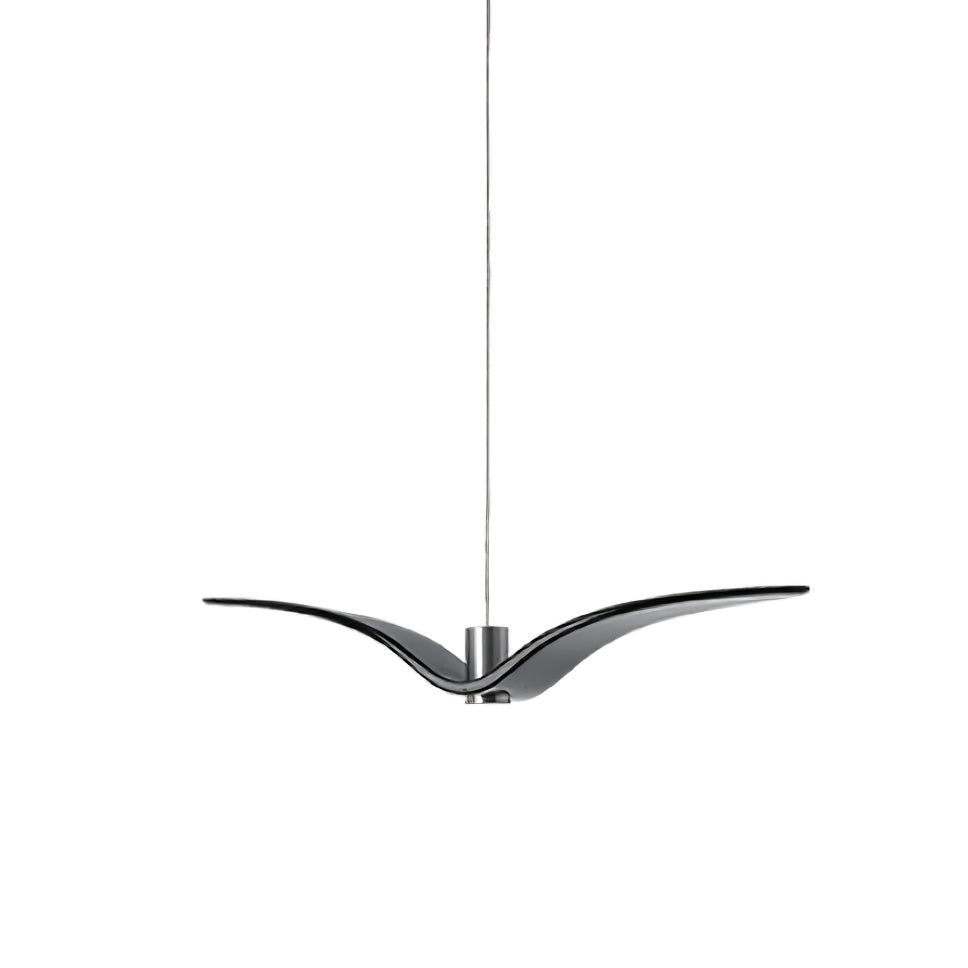 Suspension LED Design Oiseau Résine Aluminium Blanc Noir 3000K 4000K 6000K Salon Suspension Minimaliste Organique Plafonnier | Restfield