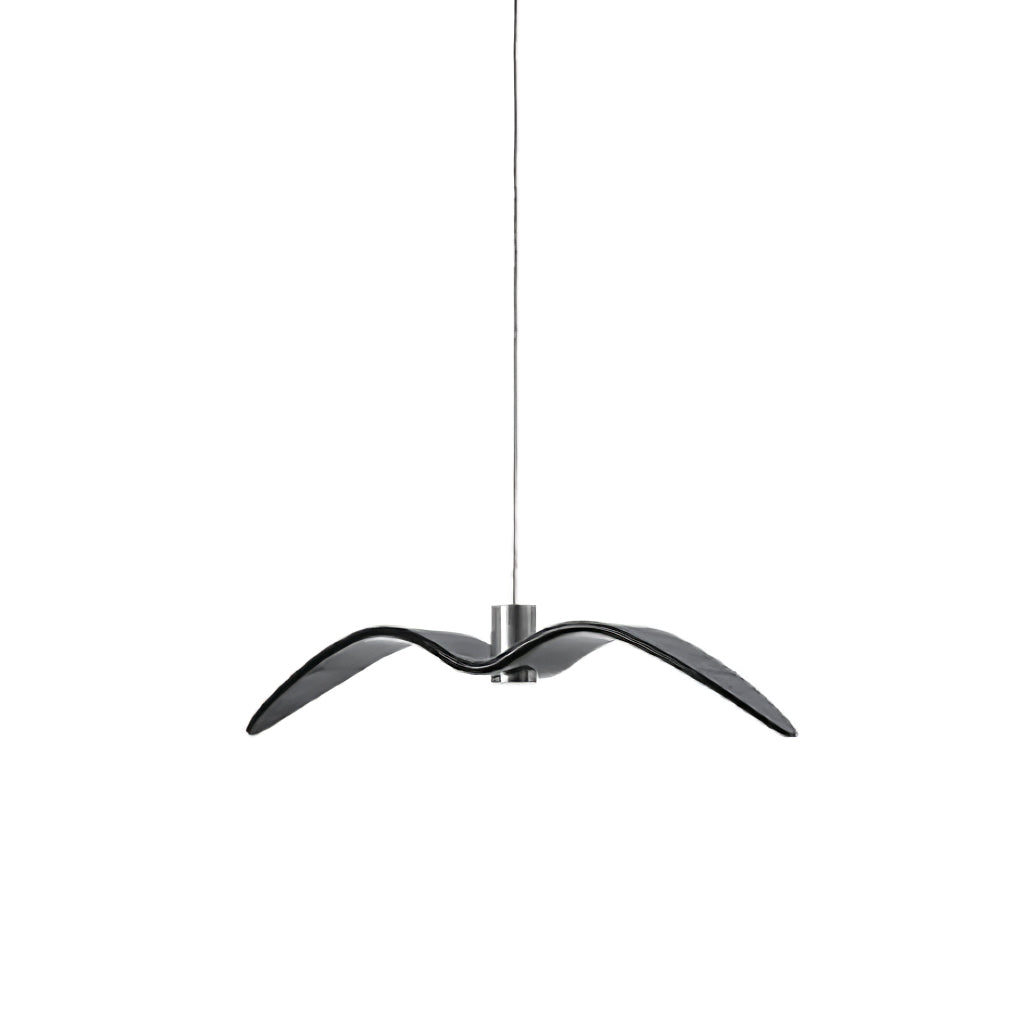 Suspension LED Design Oiseau Résine Aluminium Blanc Noir 3000K 4000K 6000K Salon Suspension Minimaliste Organique Plafonnier | Restfield