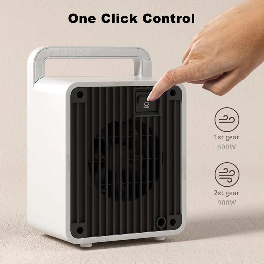 Compacte Keramische Kamerverwarmer 600W Draagbaar Verwarmingstoestel Snelle Opwarmtijd Bureau Slaapkamer | Sansoti