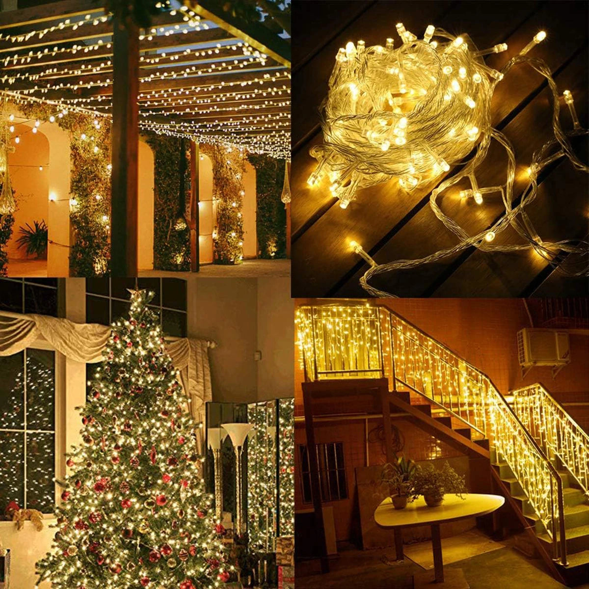 LED Lichtsnoer Buiten 20-100 Meter Warm Wit Tuinverlichting Feestverlichting Terras Tuin Sfeerverlichting | Sansoti