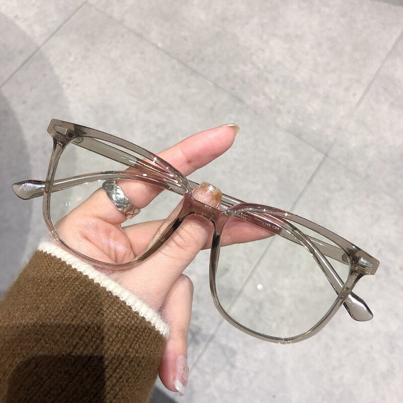 Prescription Glasses for Nearsightedness with Anti-Blue Light Filter | Unisex Oversized Frame | Reduces Eye Fatigue | Sansoti