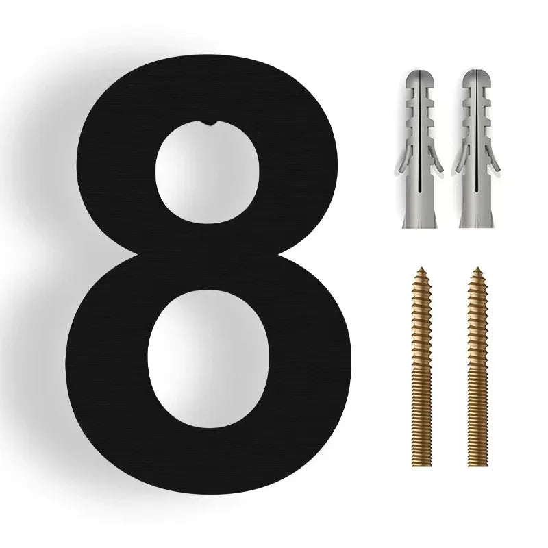3D Floating House Number for Outdoors – Modern Stainless Steel Number for Facade and Entrance | Sansoti