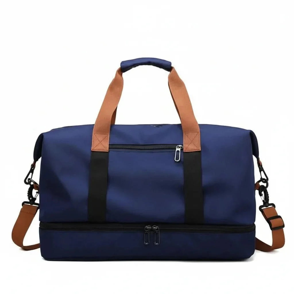 Sporttasche mit Schuhfach und Nass-Trocken-Fach, 46x25x28cm, wasserdichte Reisetasche für Fitnessstudio, Gym und Wochenendtrips | Sansoti