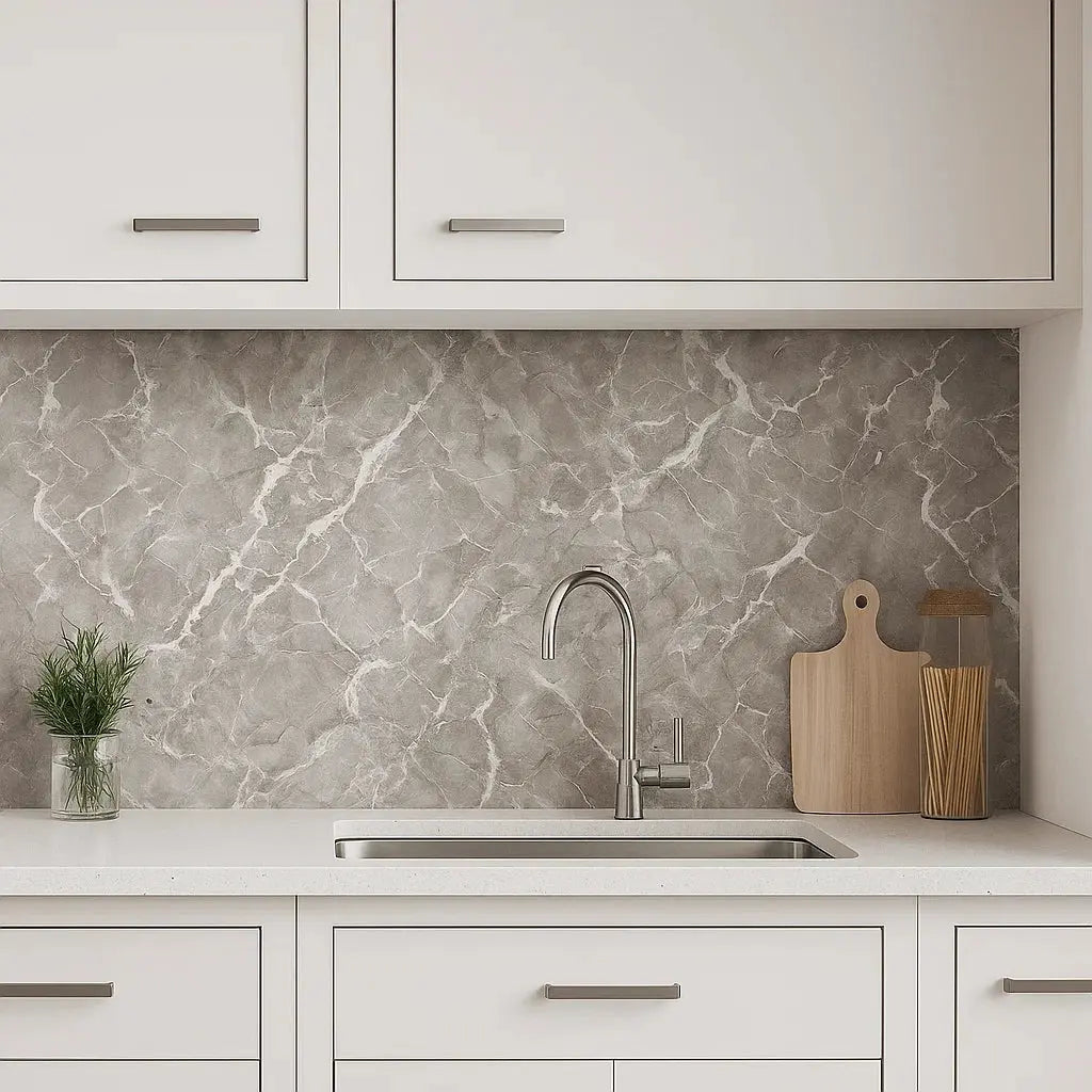 Zelfklevende Marmerlook Folie PVC 40x300cm Mat Keuken Werkblad Meubels Wanden Waterbestendig Krasbestendig Decoratiefolie Plakfolie | Sansoti