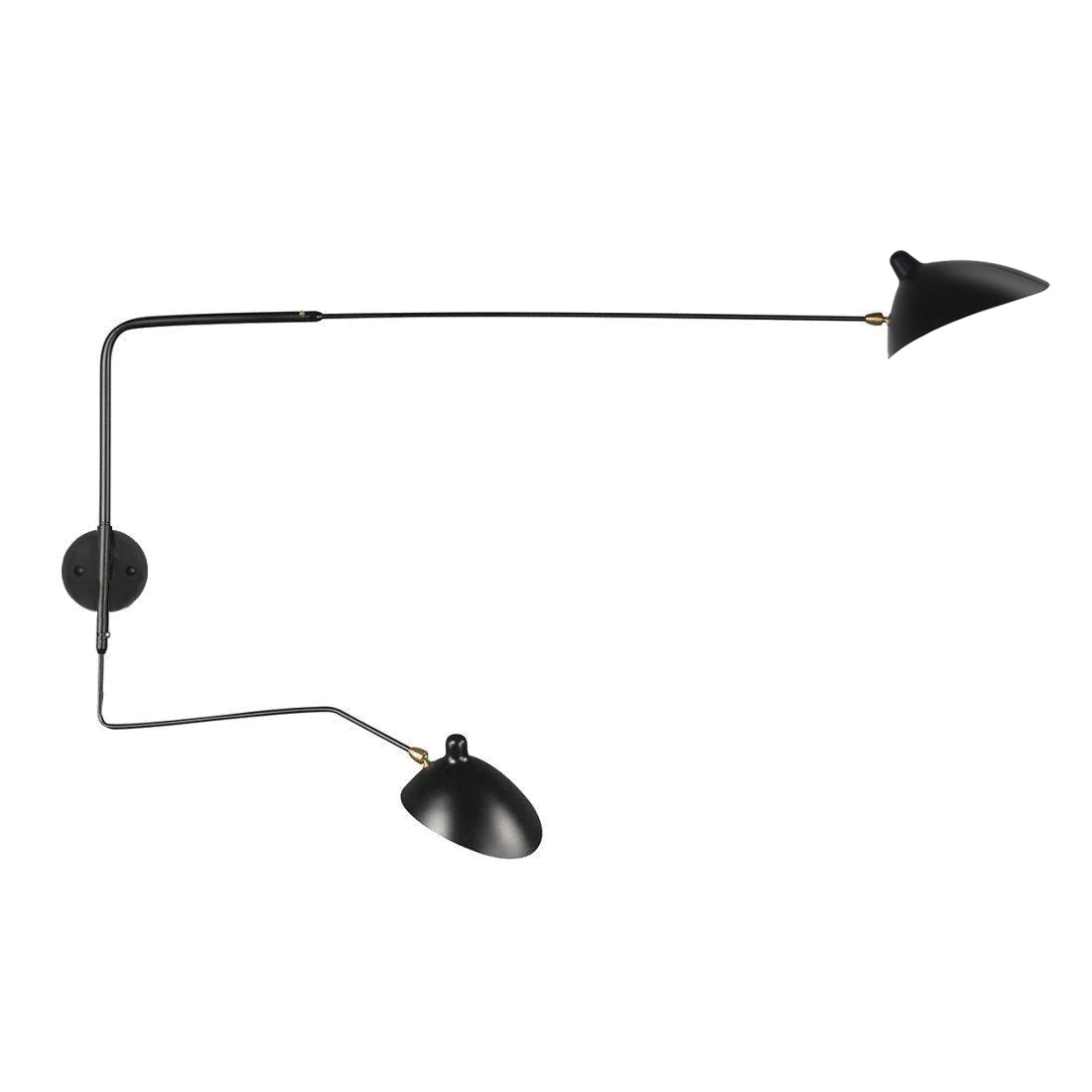 Wall Lamp with Adjustable Joint Arm Black Modern Design for Living Room Study Hallway | Sansoti