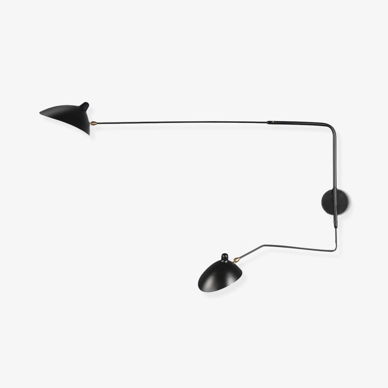 Wall Lamp with Adjustable Joint Arm Black Modern Design for Living Room Study Hallway | Sansoti