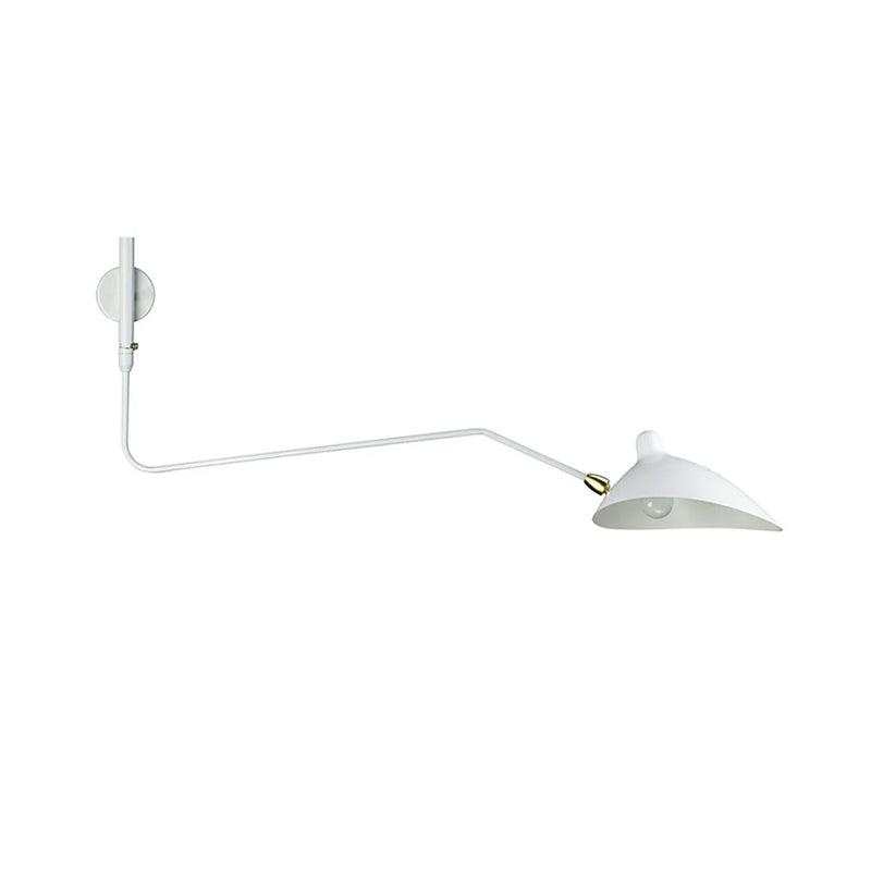Wandlamp met verstelbare armen — industriële wandverlichting in aluminium en messing — vintage design — moderne wandlamp voor woonkamer slaapkamer | Sansoti