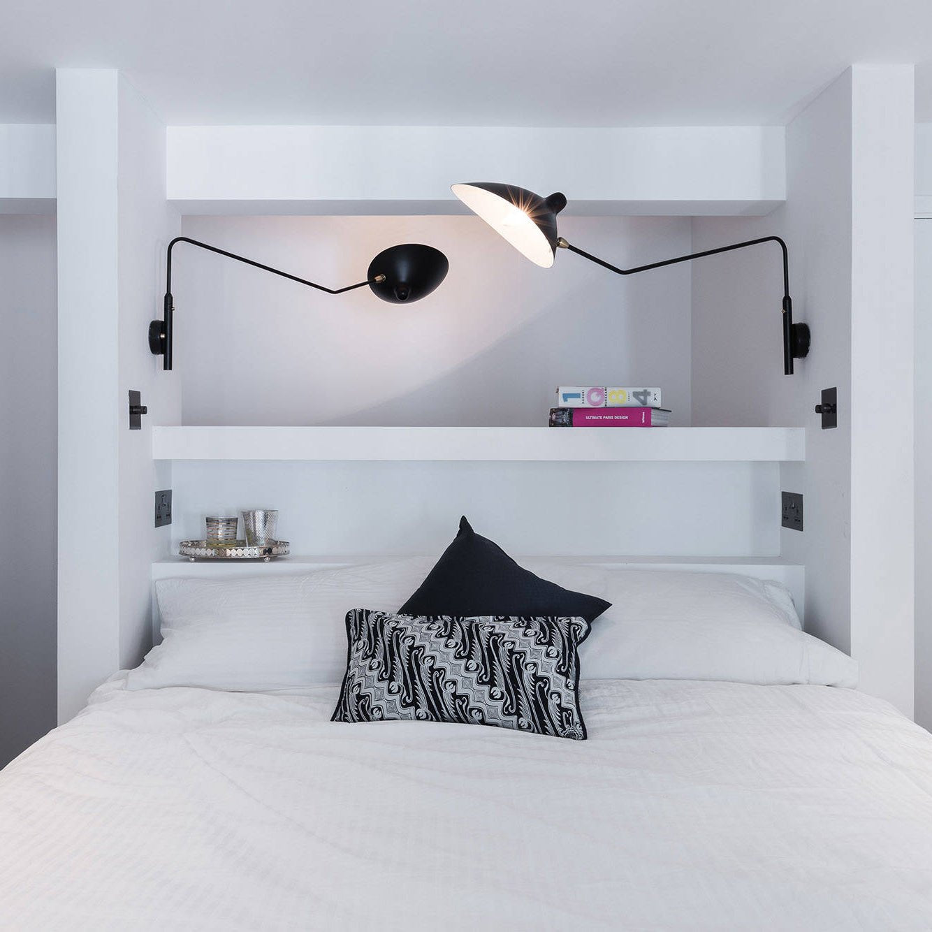 Wandlamp Verstelbaar Staal 1-Kops / 2-Kops 60-140 cm Modern Design Metaal Messing Chroom E26/E27 Fitting Instelbare Kap Richtbaar Licht Interieur | Sansoti