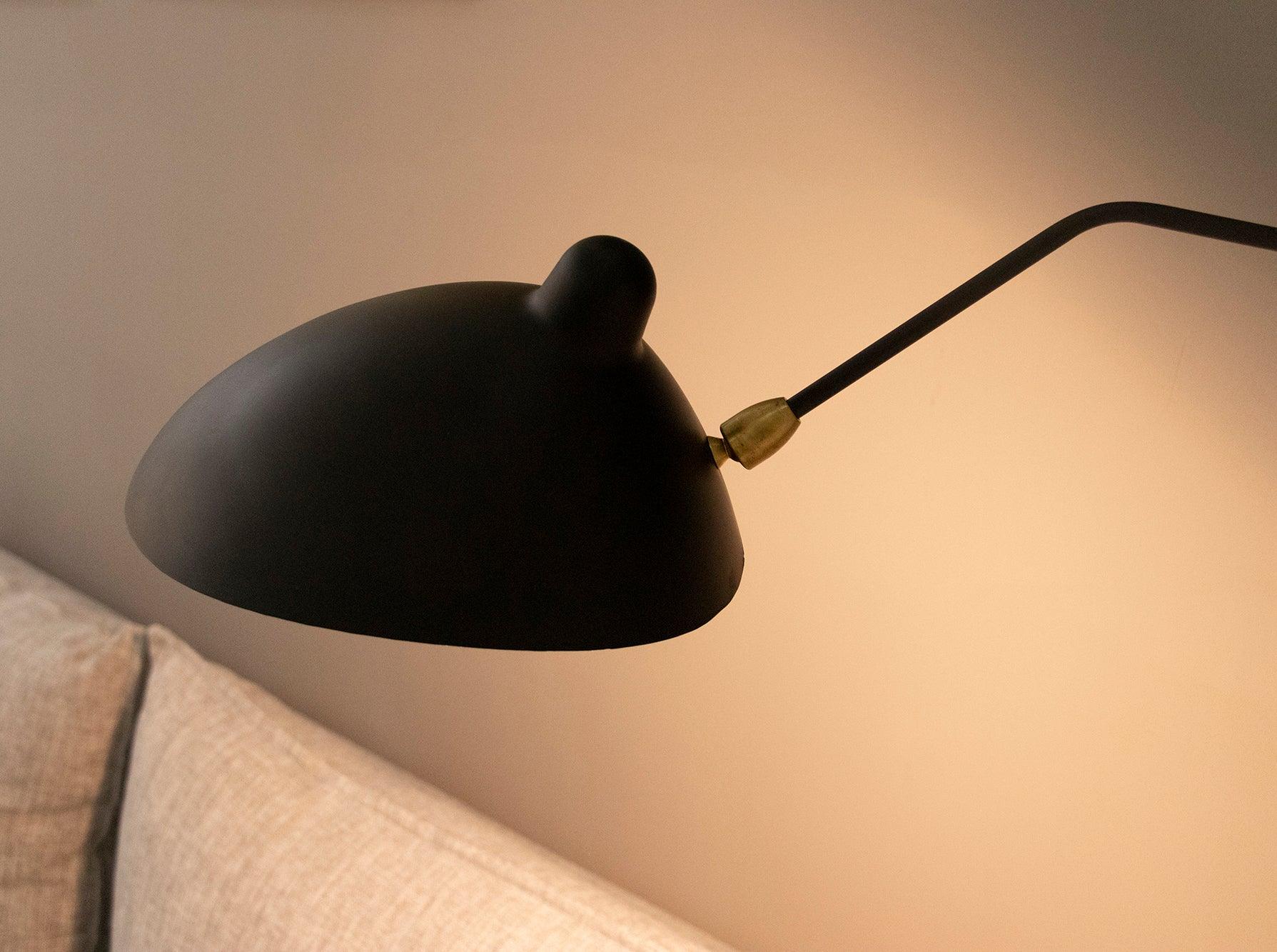 Wall Lamp with Adjustable Joint Arm Black Modern Design for Living Room Study Hallway | Sansoti