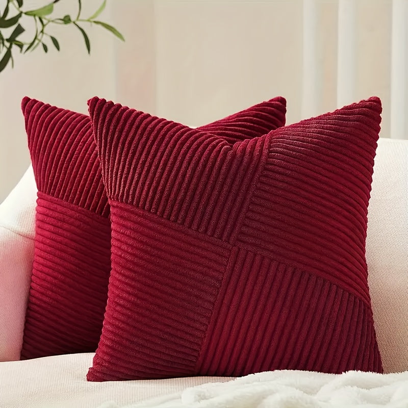 Restfield Corduroy Kissenbezüge (2er Set) – Weich, Luxuriös & Zeitlos für Sofa und Bett