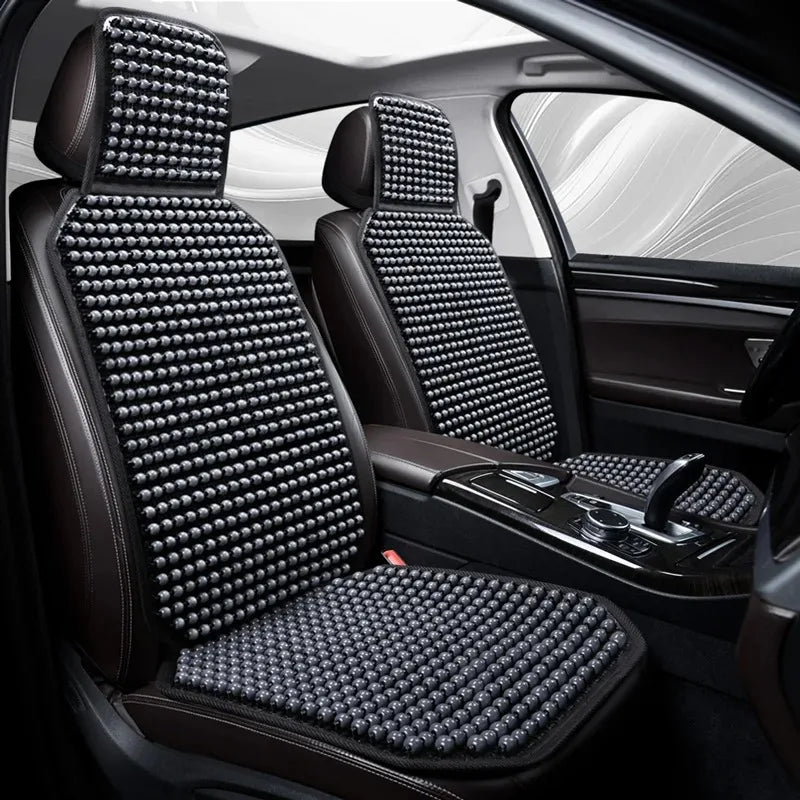 Coussin d’assise en perles de bois pour siège auto – Effet massant et respirant pour les longs trajets & une ventilation optimale | Sansoti