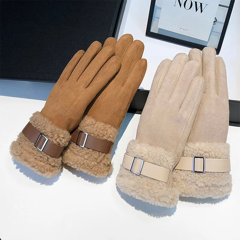 Fleece Dameshandschoenen Touchscreen Winter Winddicht Warm Sporthandschoenen voor Buitenactiviteiten Fietsen | Sansoti