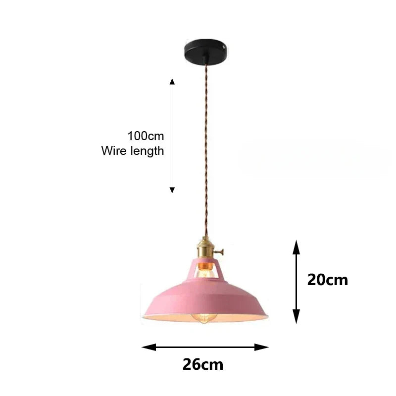 Aluminium hanglamp met E27 fitting in 8 moderne kleuren | Sansoti