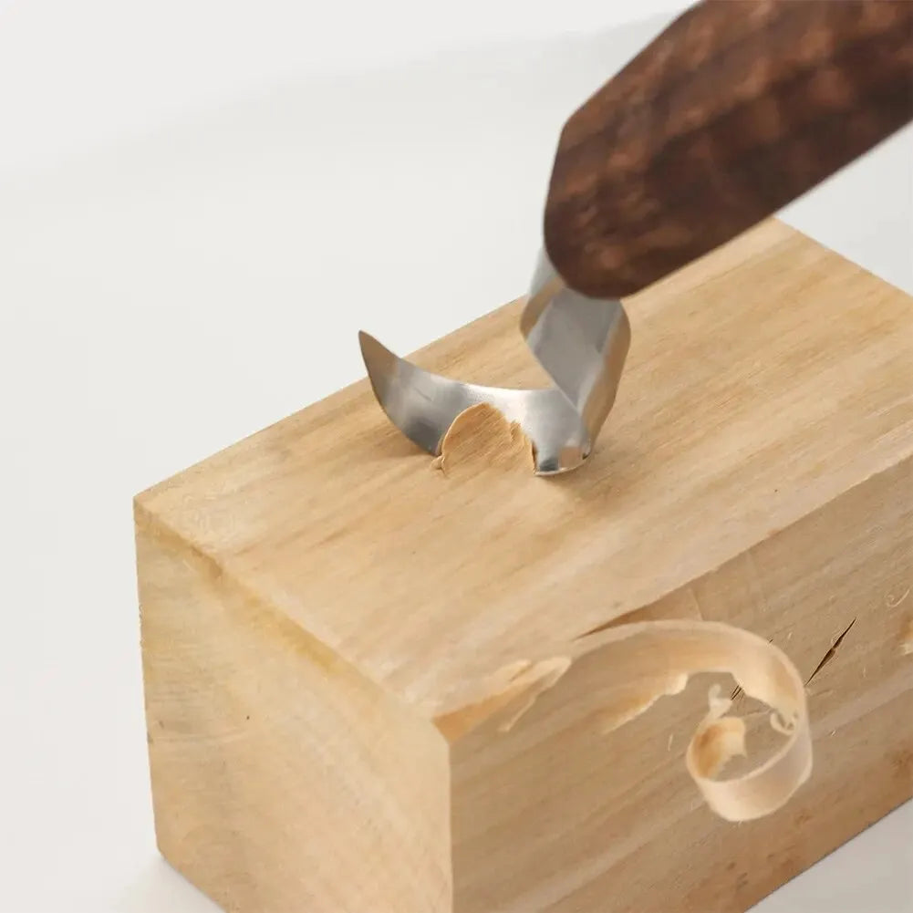 Houtsnijset 8-delig met Mesjes en Vijlen voor Lepels Sculpturen en Houtbewerking Beginners Gevorderden | Sansoti
