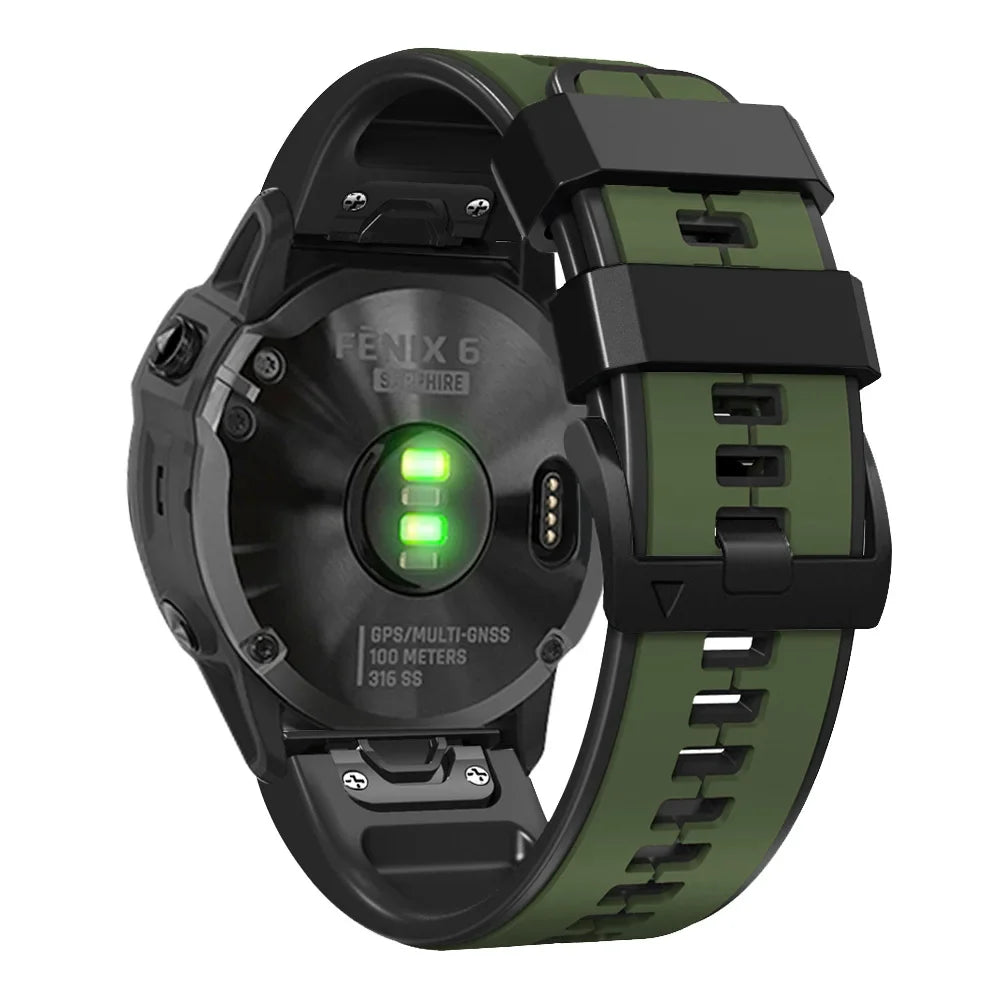 Bracelet de montre en silicone avec fermeture rapide, 22 mm et 26 mm, bracelet de smartwatch et bracelet de sport, confortable et résistant à l’eau | Sansoti