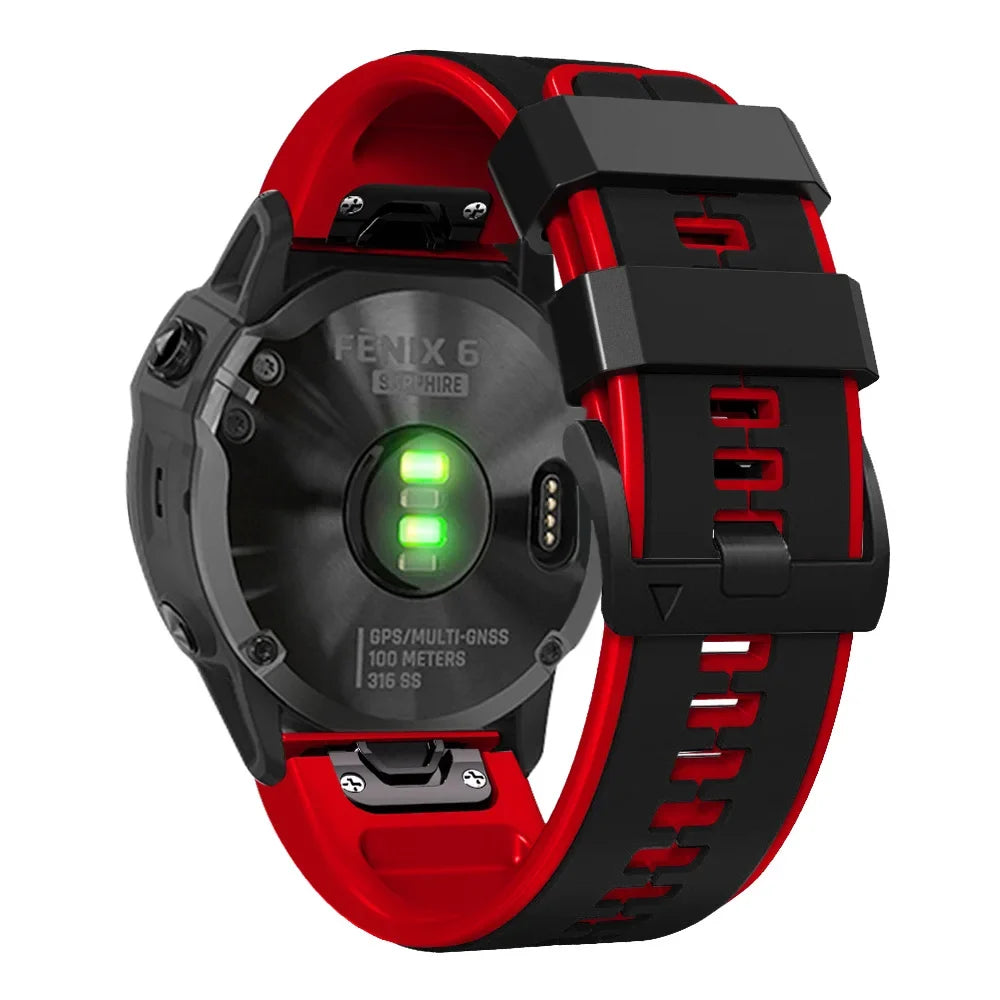 Bracelet de montre en silicone avec fermeture rapide, 22 mm et 26 mm, bracelet de smartwatch et bracelet de sport, confortable et résistant à l’eau | Sansoti