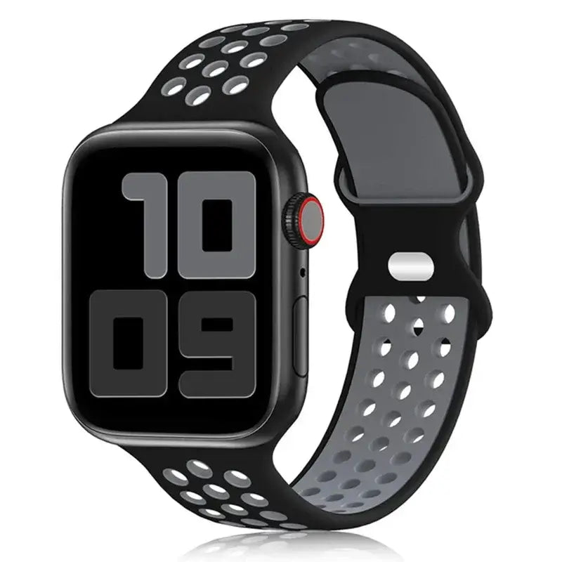 Silikonarmband für Smartwatches – atmungsaktives Sportarmband in zwei Farben für Uhren von 38 mm bis 49 mm, Unisex | Sansoti