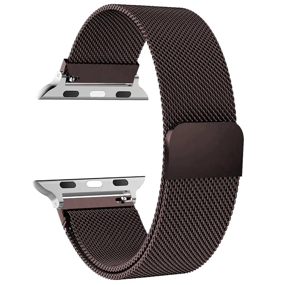 Magnetisches Uhrenarmband aus Edelstahl-Mesh, verstellbar, Smartwatch-Zubehör, 38–49 mm, universell | Sansoti