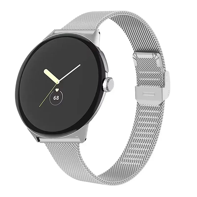 Edelstahl-Smartwatch-Armband für Google Pixel – Stilvolles Metallarmband Verstellbar Komfortabel Elegant | Sansoti