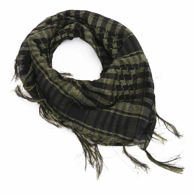 Bufanda de punto tradicional 100x100 cm con flecos para hombre y mujer, cálida y cómoda, de tejido suave para el invierno | Sansoti