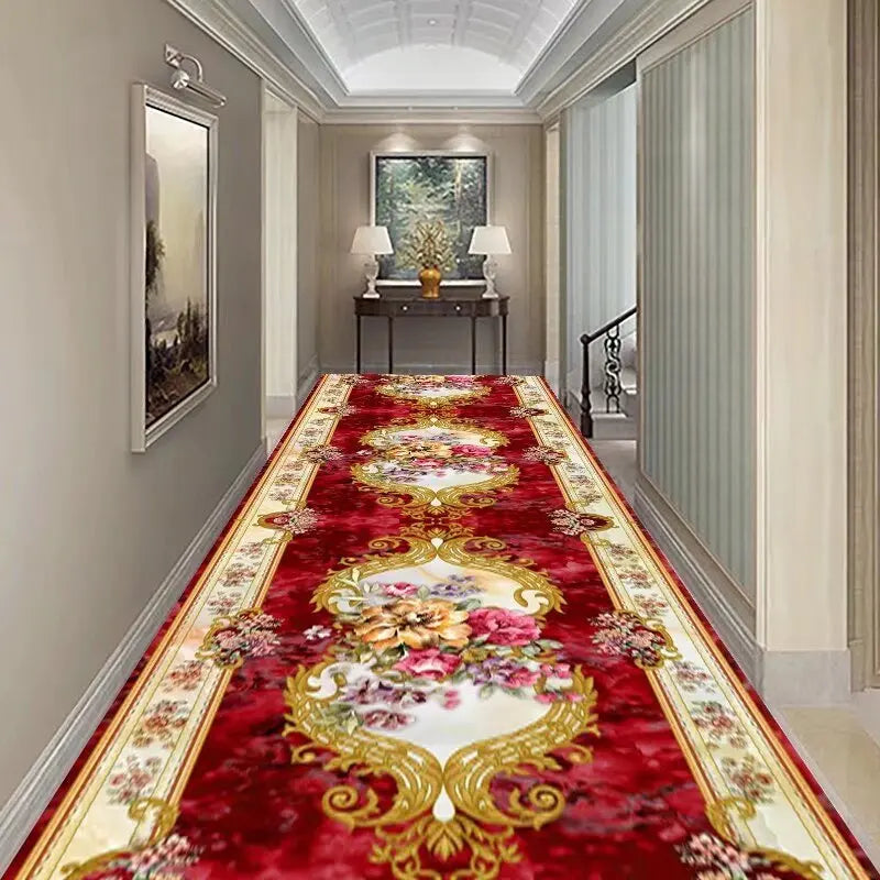 Runner rug Non-Slip Hallway Rug Polyester Washable Decorative Persian Pattern for Entryway Balcony Corridor | Sansoti