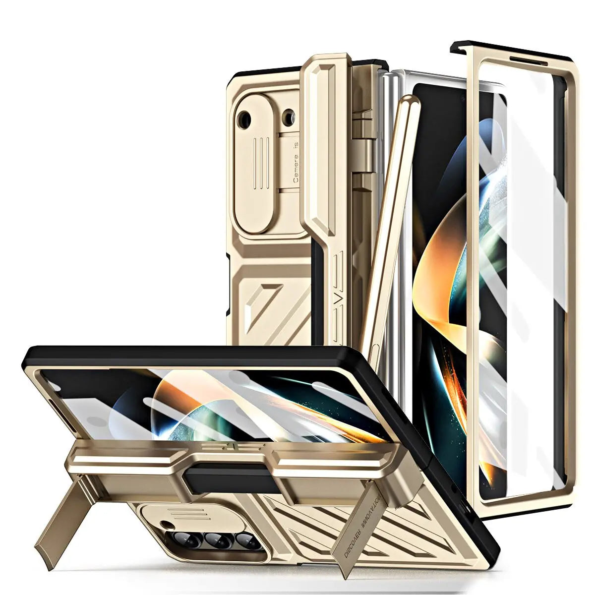 Protective Case with Stand for Foldable Phone – Shock-Resistant with Screen Protection and Stylish Design | Sansoti