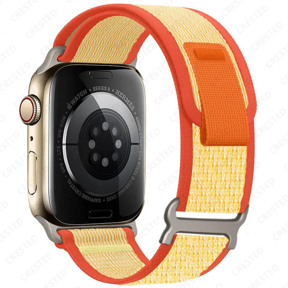 Bracelet de smartwatch en nylon Trail Loop, bracelet sport réglable avec boucle durable, bracelet multicolore pour poignet, actif | Sansoti