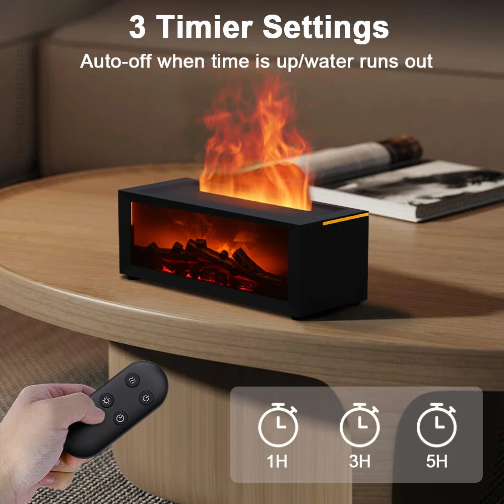 Kamin Luftbefeuchter Flamme 150ml 7 Farben Aroma Diffuser Fernbedienung Schlafzimmer Wohnzimmer Duftverteiler Timer | Restfield