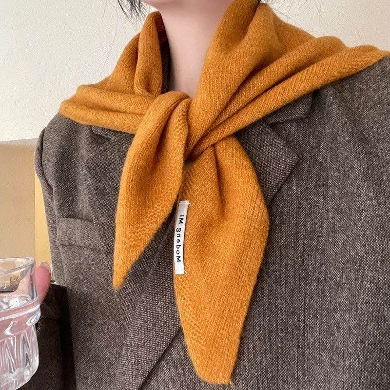 Gestricktes dreieckiges Wolltuch für Damen und Herren, Kaschmir, Winteraccessoire, lässig, elegant und bequem | Sansoti