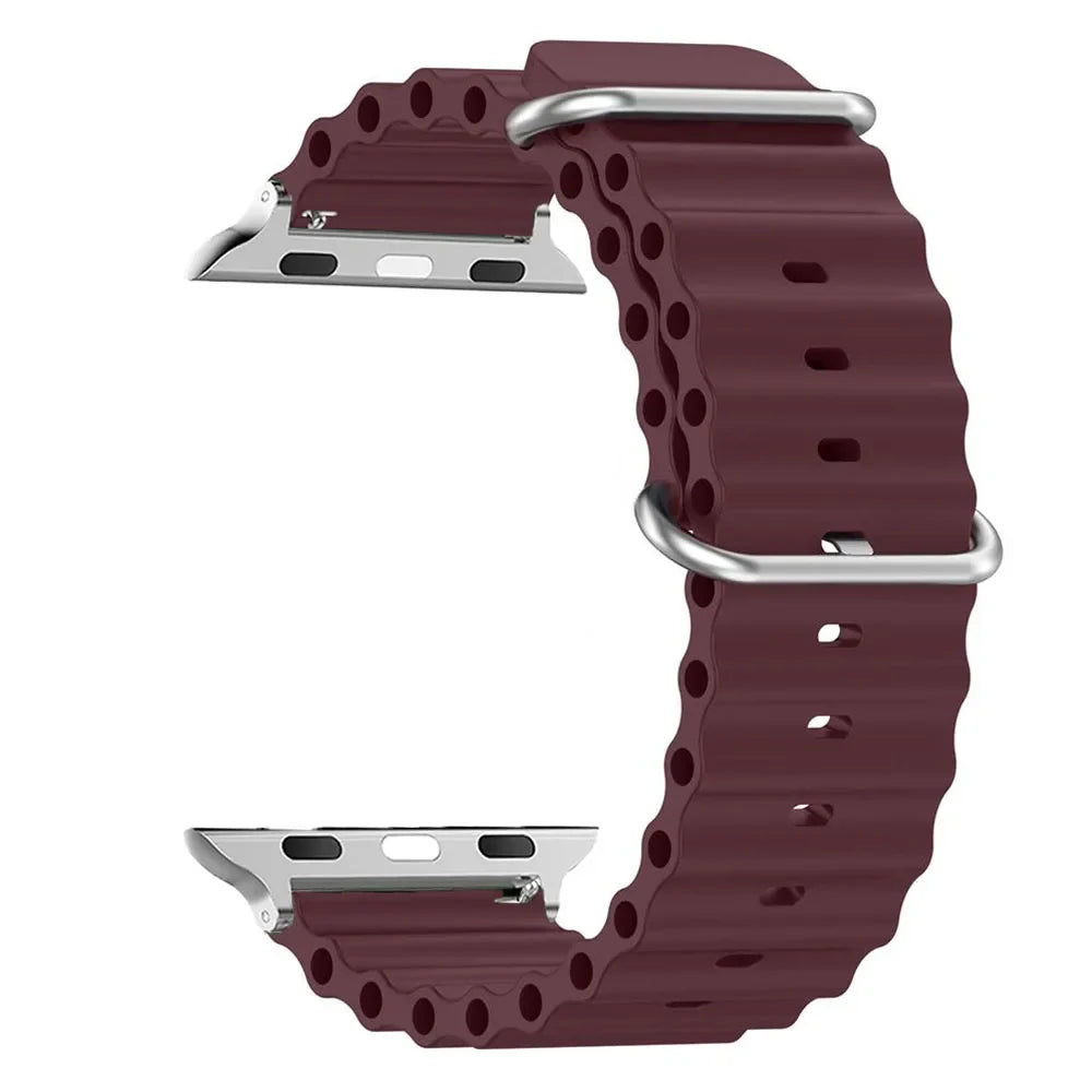 Bracelet de smartwatch en silicone, résistant à l’eau et respirant, bracelet de montre et bracelet de sport unisexes, bracelet de remplacement | Sansoti