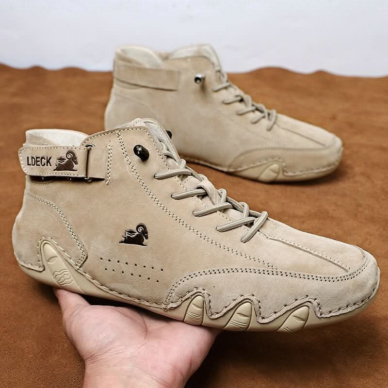 Wasserabweisende Lederwanderschuhe Damen Herren Atmungsaktiv Rutschfest Outdoor Alltag Komfortabel Robust | Sansoti