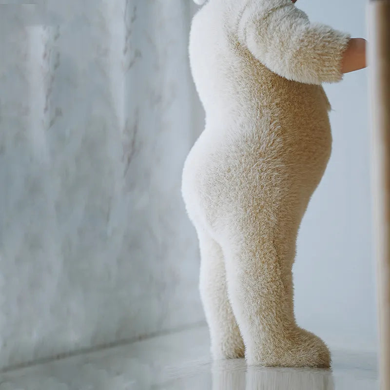 Combinaison bébé en peluche motif ours, vêtement d’hiver unisexe pour nouveau-né et tout-petit, combinaison chaude et douce | Sansoti