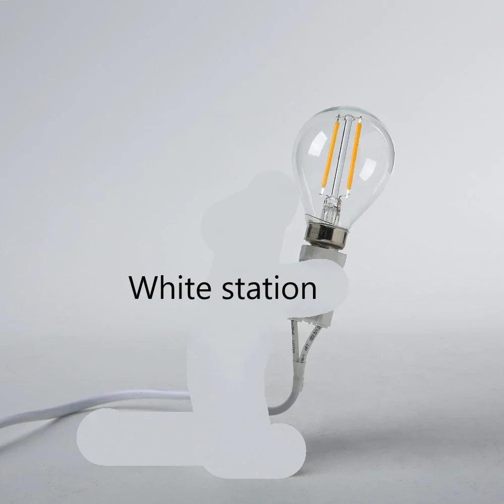 Decorative Mouse Lamp Resin LED Lighting Sitting or Lying White Gold Black Table and Nightstand Lamp for Living Room Bedroom Kids Room | Sansoti